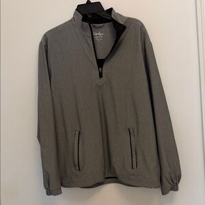 Walter Hagen Hydro Halt golf | gray quarter zip | size small